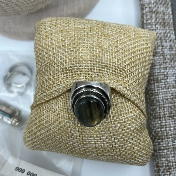 💎 Stunning Labradorite Ring - Blue/Green Flash - Sterling Silver, Size 6 - Picture 17 of 17